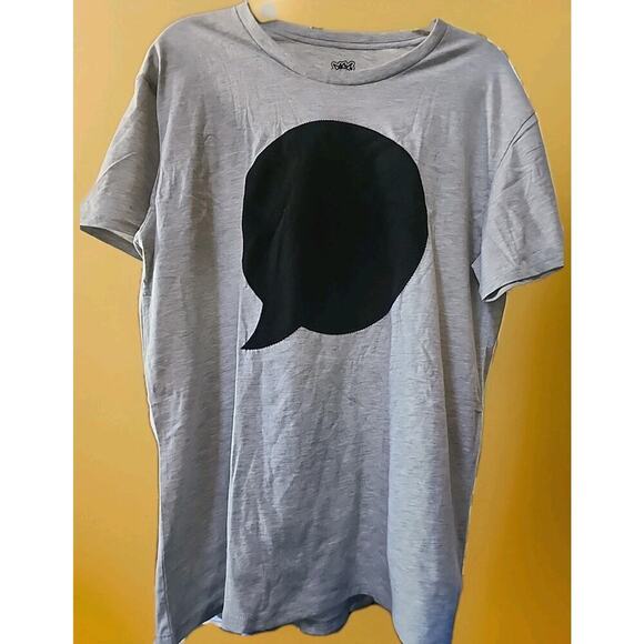SHOUT OUT! Short Sleeve T-Shirt XL Cotton Blend Gray Boy Quote Graphic Felt A129 - Picture 1 of 5